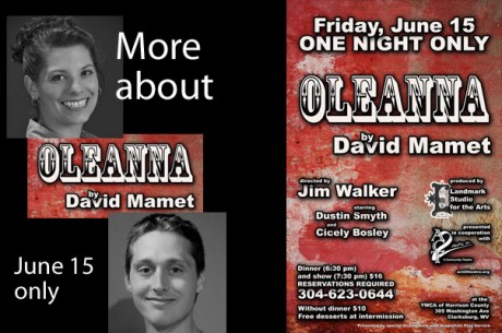 OLEANNA - one performance June 15, 2012